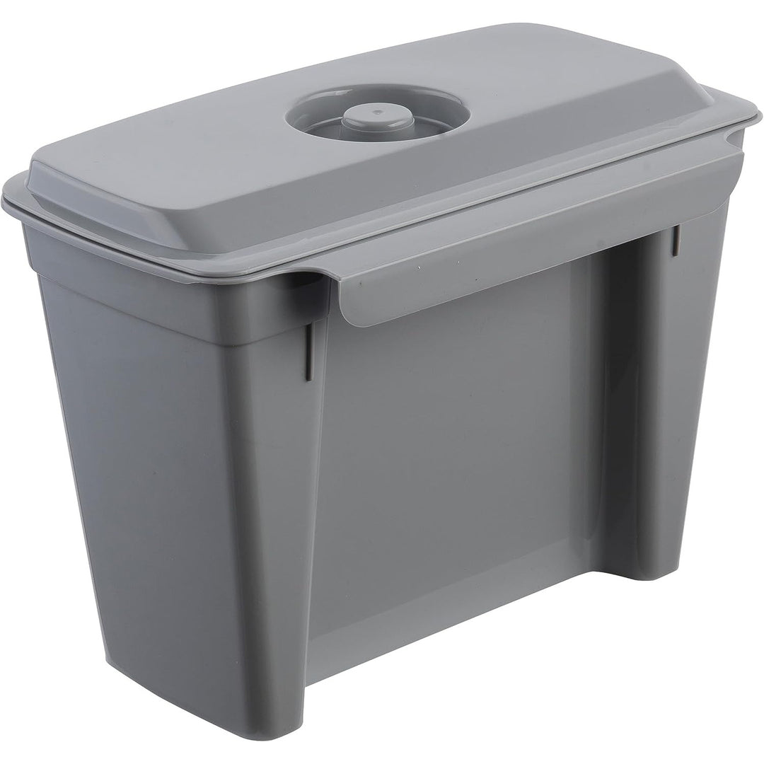 Pattumiera Keeeper, cestino sospeso, con coperchio, 4L, grigio, Milano