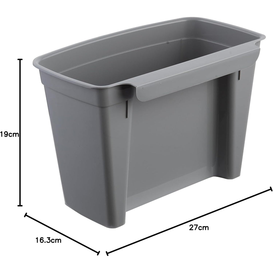 Pattumiera Keeeper, cestino sospeso, con coperchio, 4L, grigio, Milano