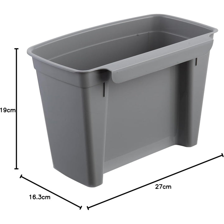 Pattumiera Keeeper, cestino sospeso, con coperchio, 4L, grigio, Milano