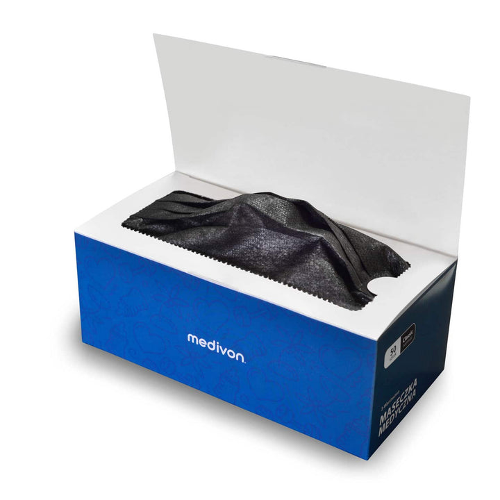 Medivon MDV-4430 maschera protettiva chirurgica antivirale di tipo II, 3 strati, 50 pz.