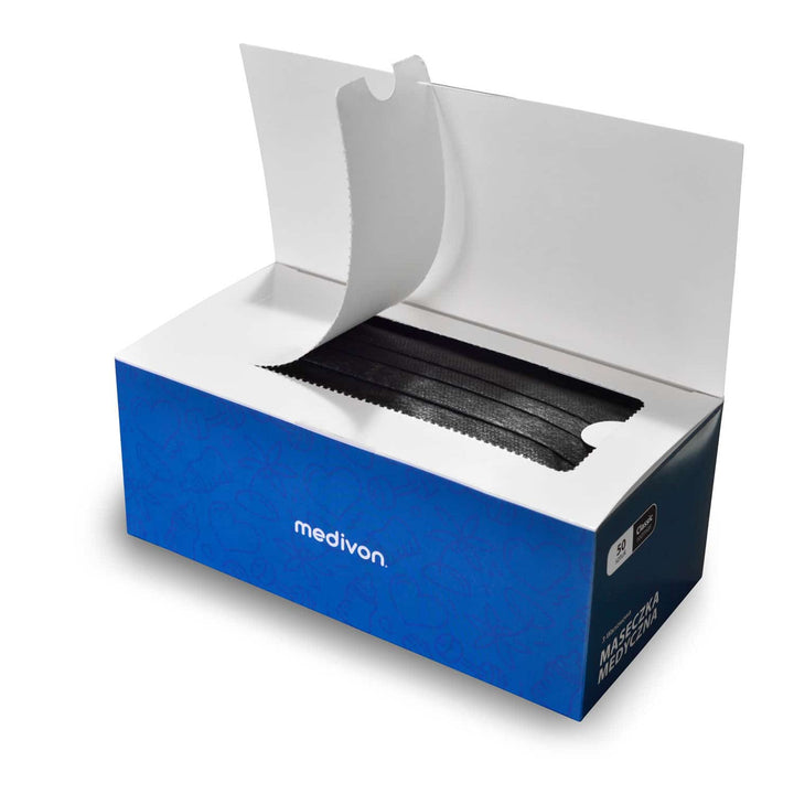 Medivon MDV-4430 maschera protettiva chirurgica antivirale di tipo II, 3 strati, 50 pz.