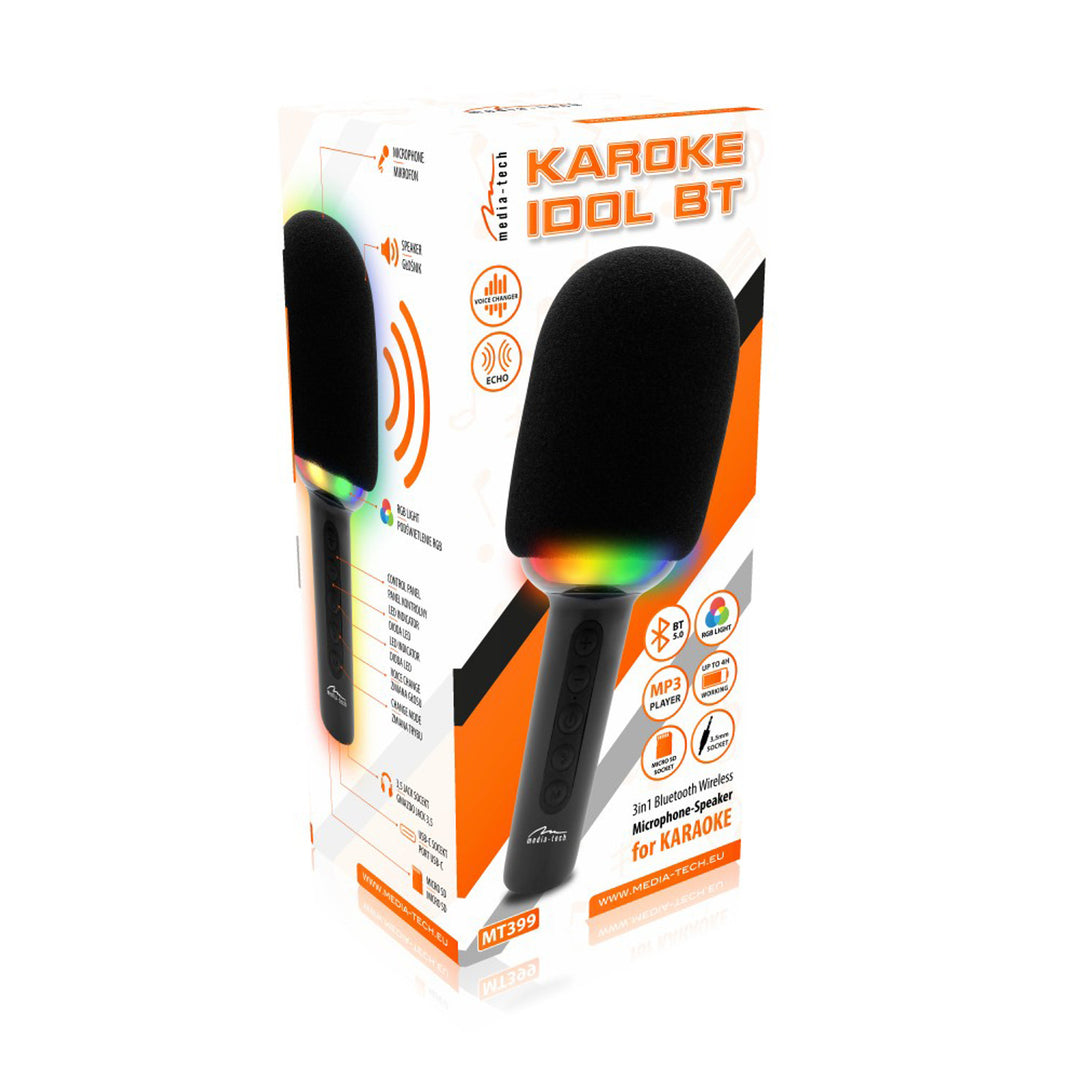 Microfono per karaoke con altoparlante Bluetooth KARAOKE IDOL BT Media-Tech MT399
