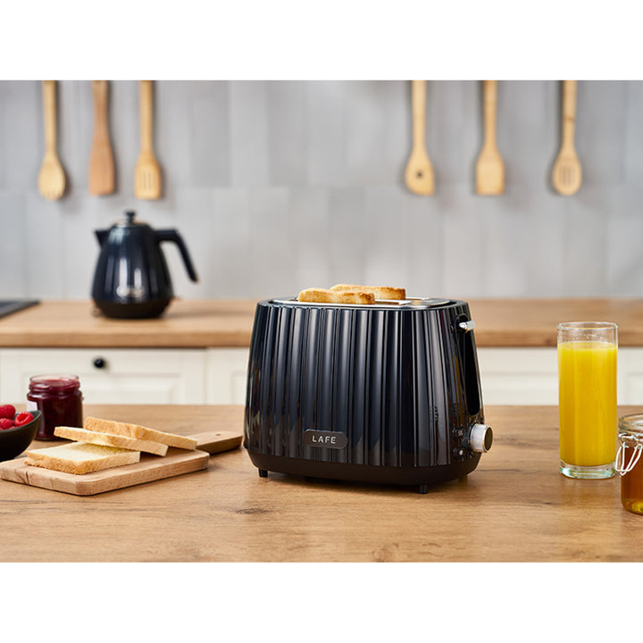 Tostapane Lafe, controllo della tostatura a 7 livelli, 1080W max, nero, Moderno