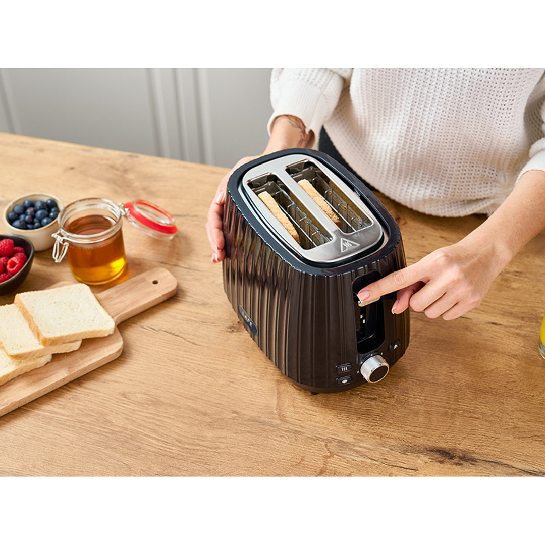 Tostapane Lafe, controllo della tostatura a 7 livelli, 1080W max, nero, Moderno