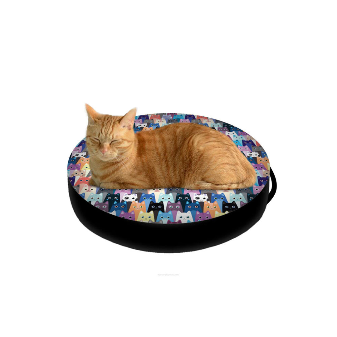 Letto per gatti Bertoni, inserto in granuli, diametro 50 cm, motivo a miagolii, EE130