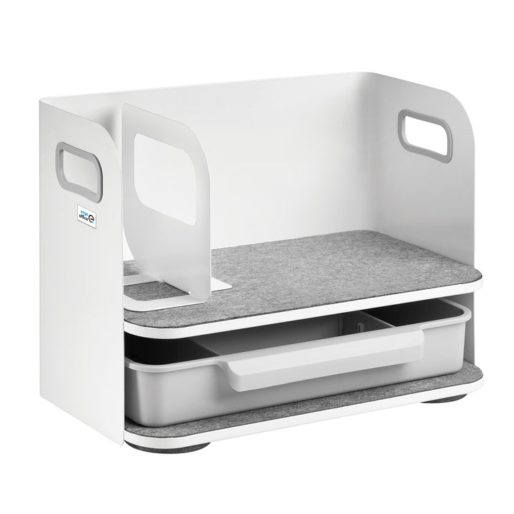 Organizzatore da tavolo con cassetto Ergo Office, bianco, max. 10 kg, ER-440 + Organizzatore da tavolo per utensili ER-442