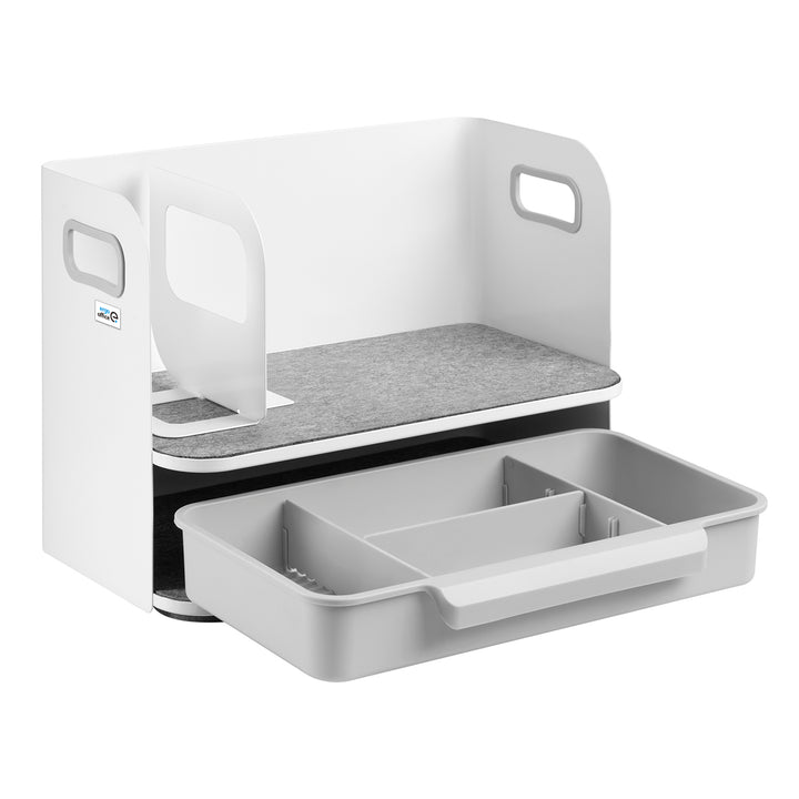 Organizzatore da tavolo con cassetto Ergo Office, bianco, max. 10 kg, ER-440 + Organizzatore da tavolo per utensili ER-442