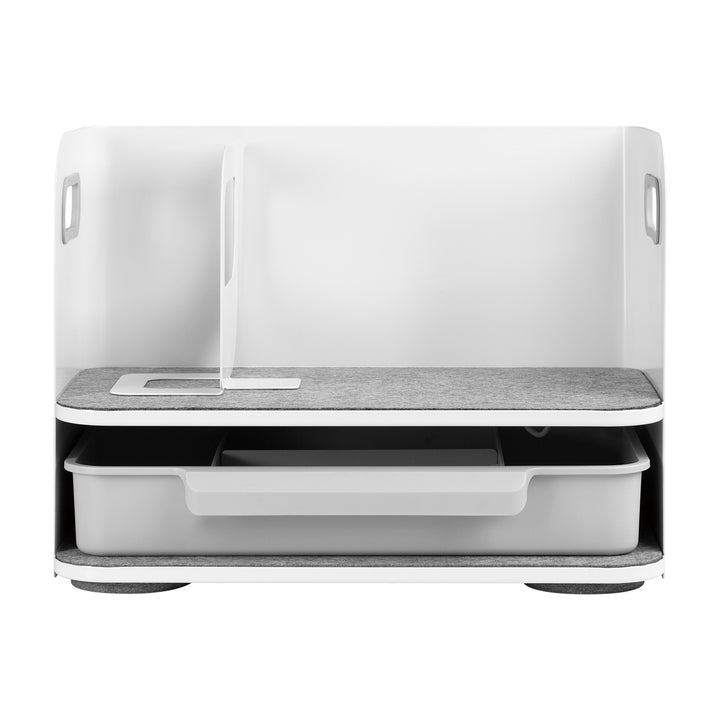 Organizzatore da tavolo con cassetto Ergo Office, bianco, max. 10 kg, ER-440 + Organizzatore da tavolo per utensili ER-442
