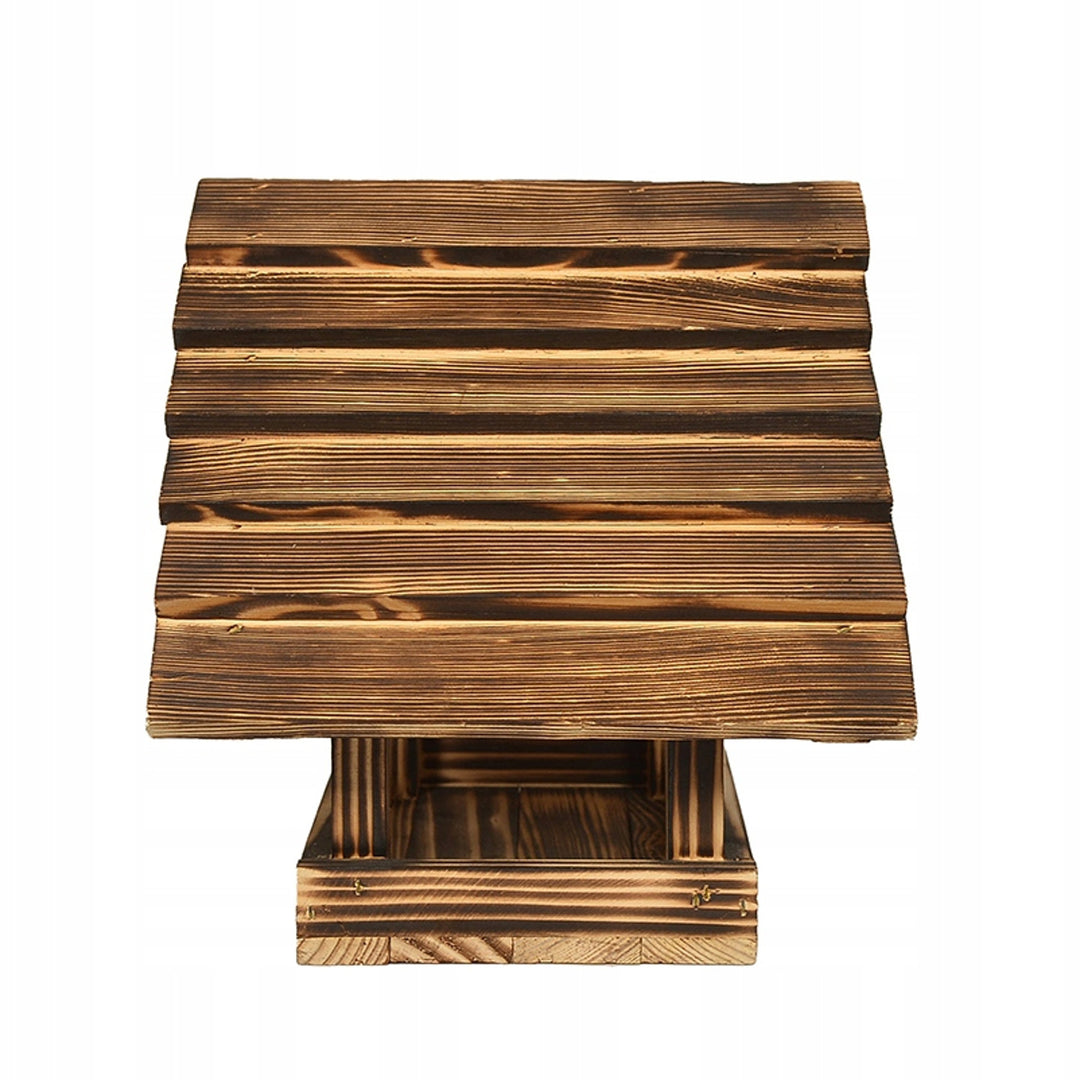 Mangiatoia in legno per uccelli da giardino XXL 30x25 cm