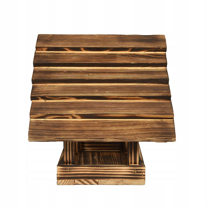 Mangiatoia in legno per uccelli da giardino XXL 30x25 cm