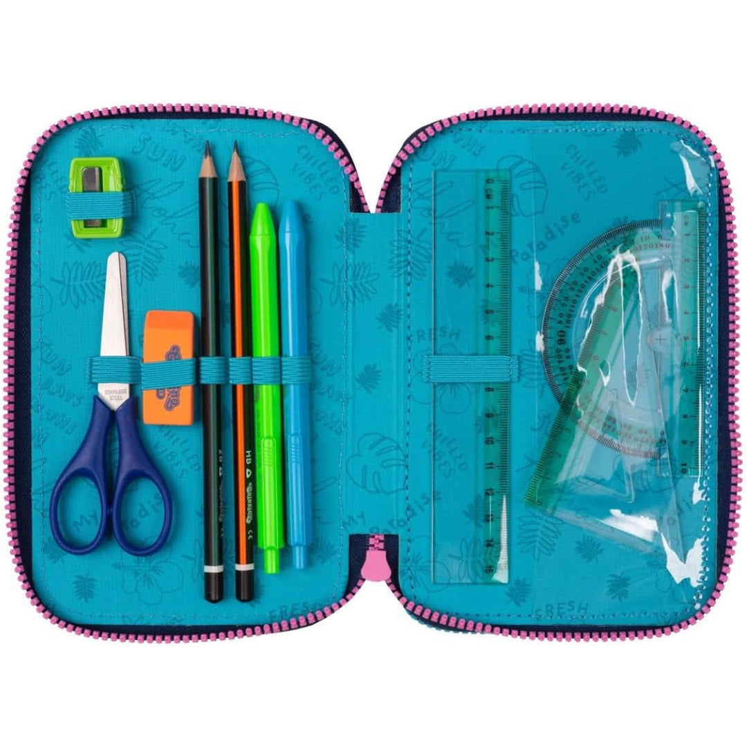 Astuccio a tre scomparti CoolPack con accessori JUMPER 3 STITCH