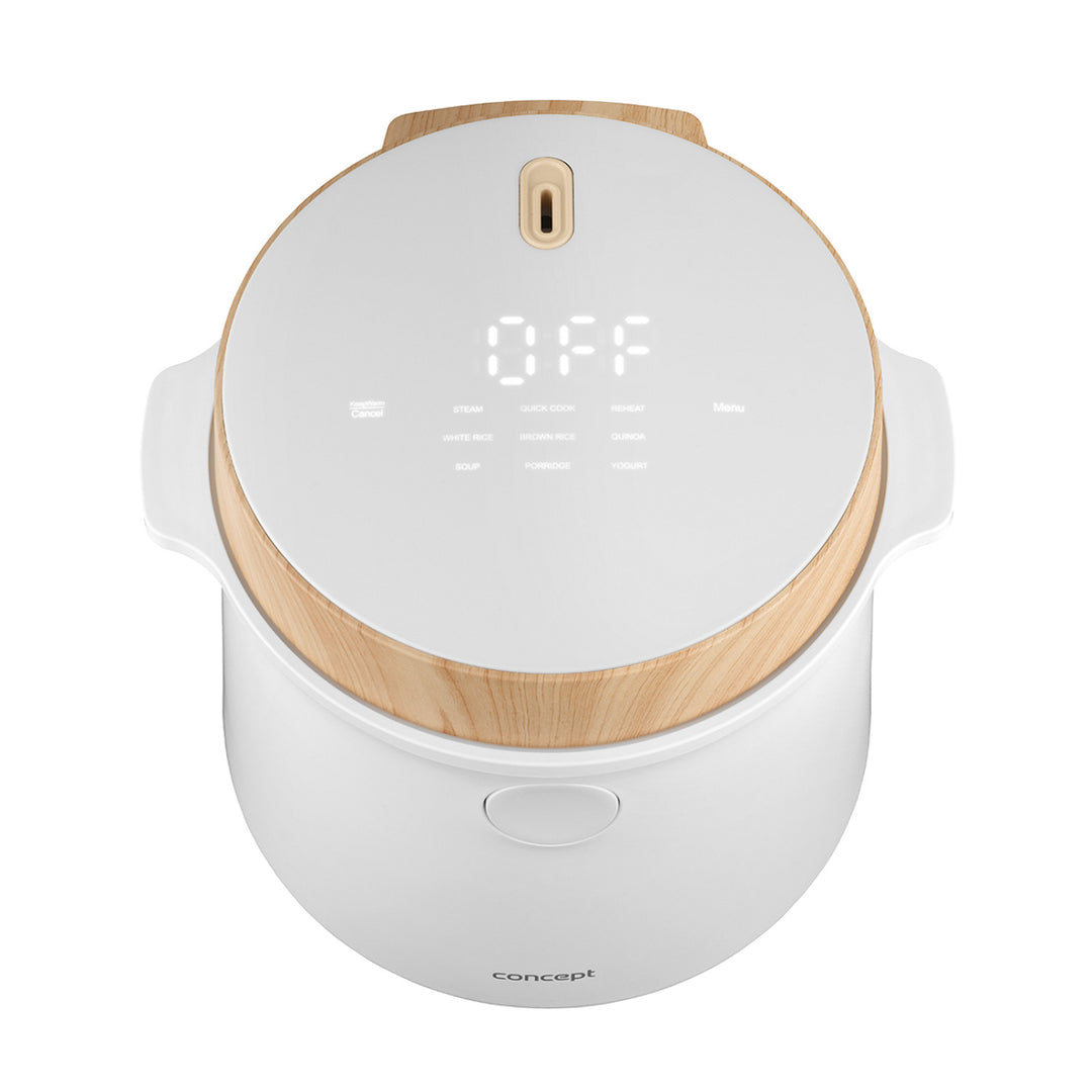 Cuociriso Concept, 9 programmi, display LED, 1,5 l, bianco, RE3030