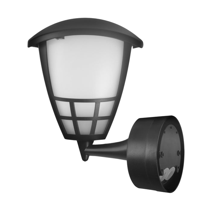Lampada a parete 1xE27 con sensore Maclean, sensore a infrarossi, carico massimo 60W, IP65, nero, MCE518 B + lampadina a filamento LED E27, 6W 230V Maclean Energy MCE267 WW bianco caldo 3000Klm 720lm retro edison decorativo