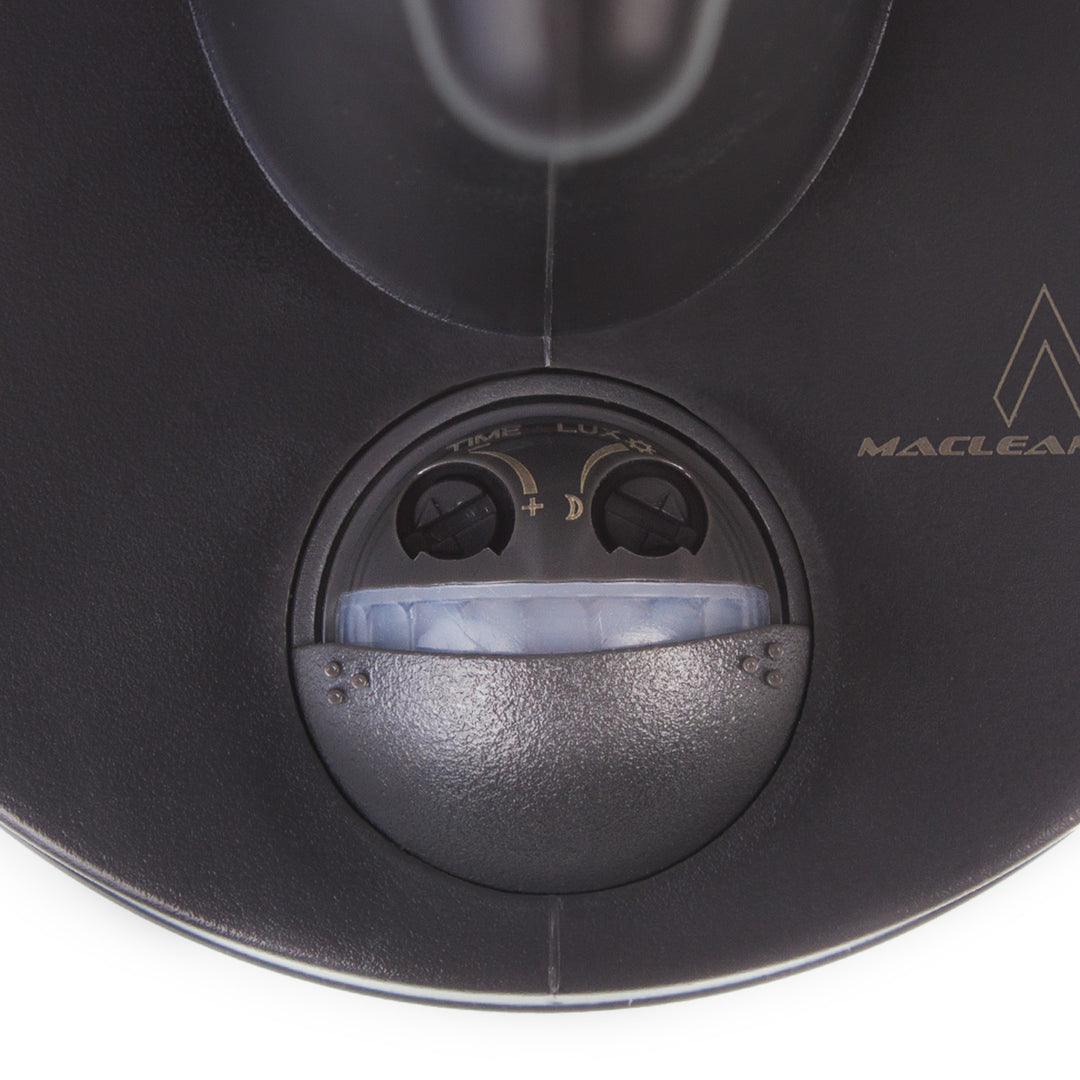 Lampada a parete 1xE27 con sensore Maclean, sensore a infrarossi, carico massimo 60W, IP65, nero, MCE518 B + lampadina a filamento LED E27, 6W 230V Maclean Energy MCE267 WW bianco caldo 3000Klm 720lm retro edison decorativo