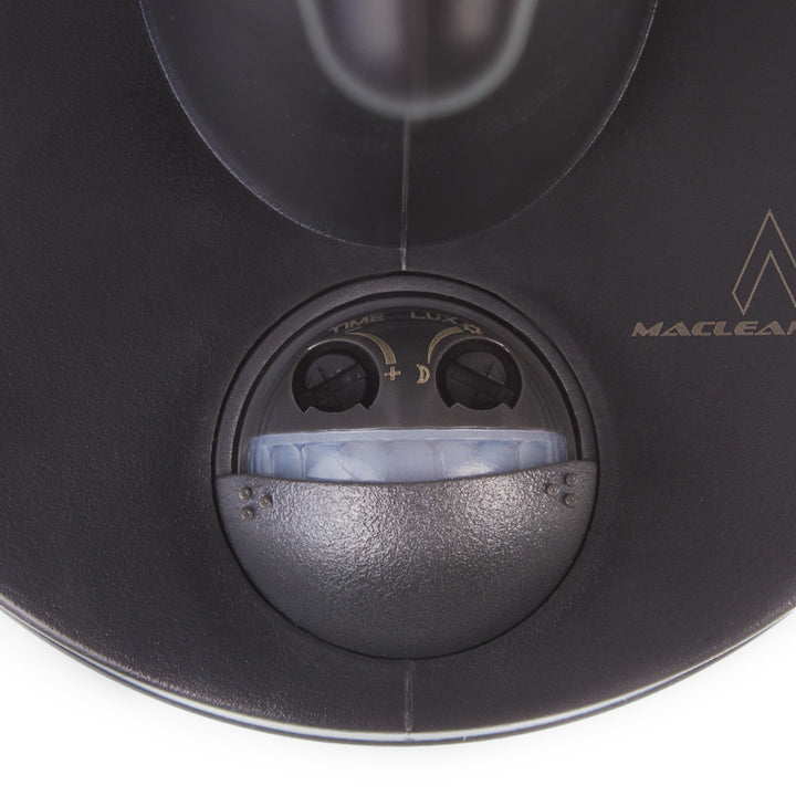 Lampada a parete 1xE27 con sensore Maclean, sensore a infrarossi, carico massimo 60W, IP65, nero, MCE518 B + lampadina a filamento LED E27, 6W 230V Maclean Energy MCE267 WW bianco caldo 3000Klm 720lm retro edison decorativo