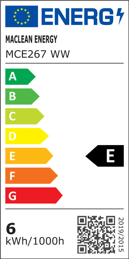 Lampada a parete 1xE27 con sensore Maclean, sensore a infrarossi, carico massimo 60W, IP65, nero, MCE518 B + lampadina a filamento LED E27, 6W 230V Maclean Energy MCE267 WW bianco caldo 3000Klm 720lm retro edison decorativo