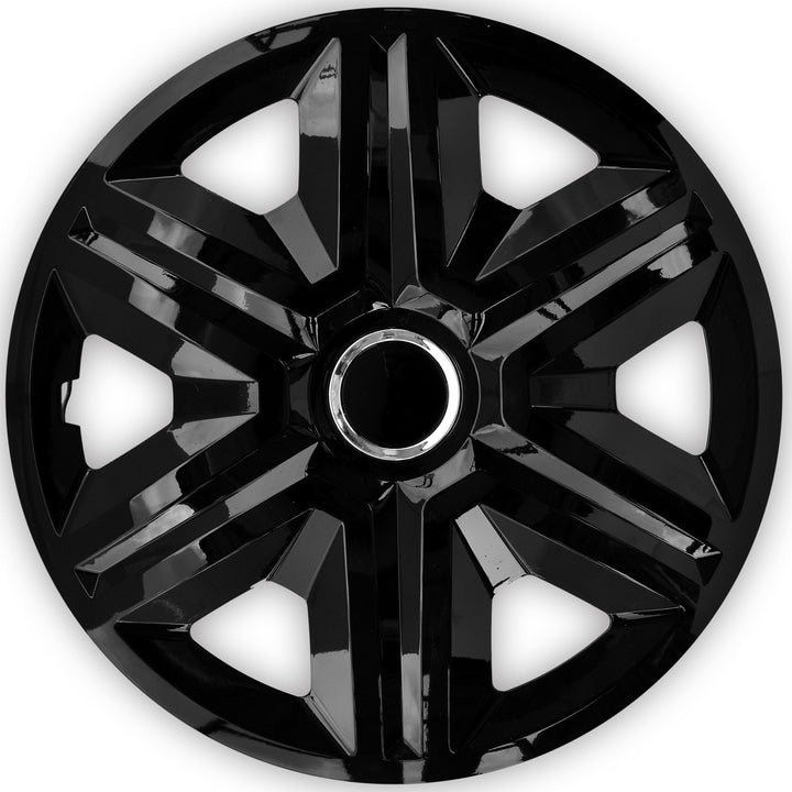 Coprimozzo universale 15'' NRM Fast nero a pressione 1 pezzo