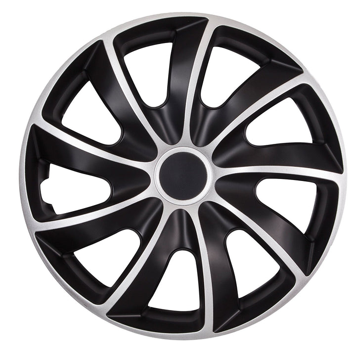 Coprimozzo universale 16'' NRM Quad Bicolore nero/argento 1 pezzo
