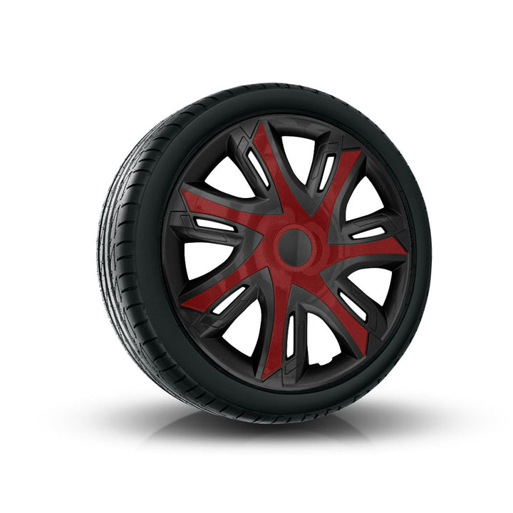 NRM N-Power 15'' Copricerchi bicolore claret/nero Set completi da 4 elementi