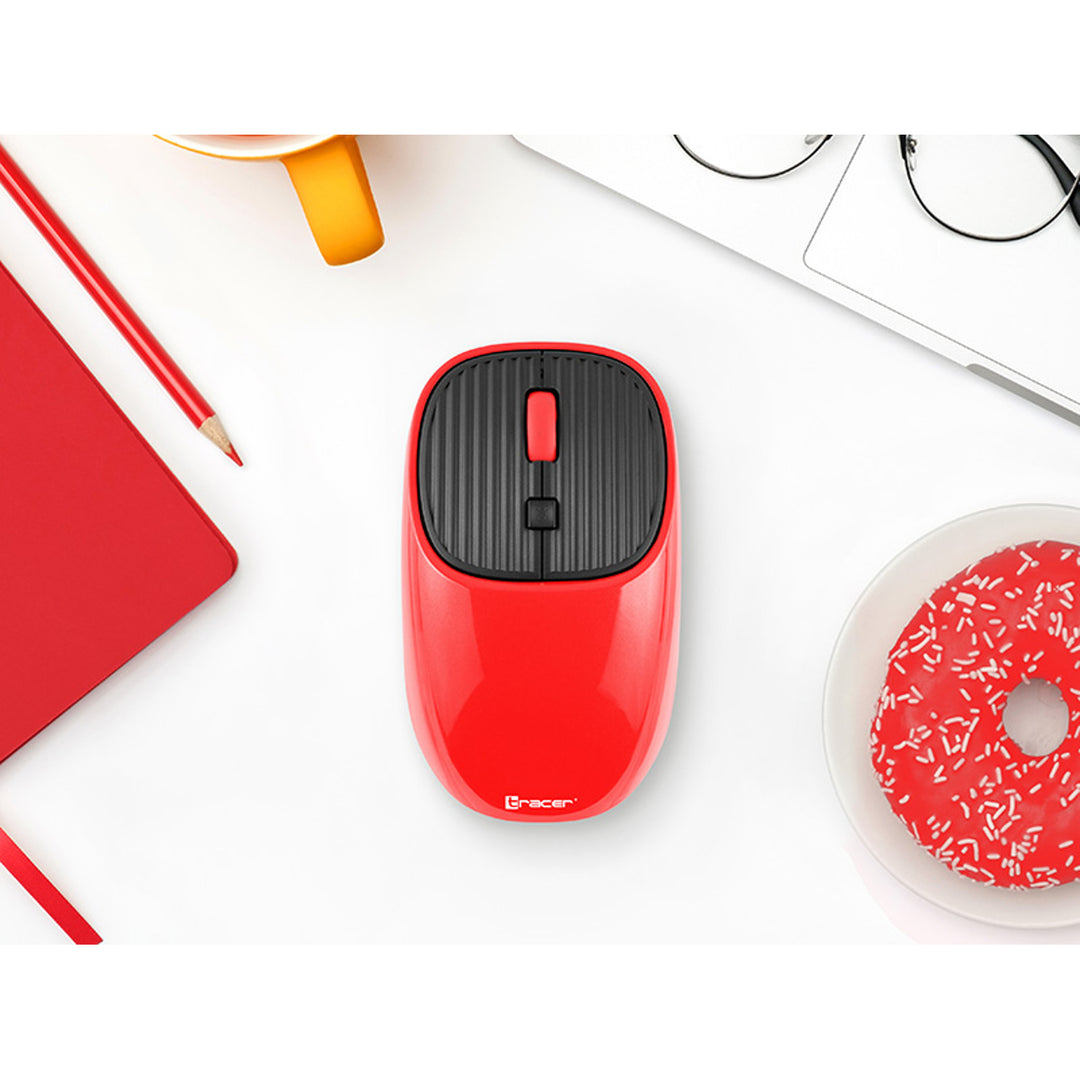 Mouse wireless Tracer, sensore ottico, simmetrico, WAVE RF 2,4 Ghz