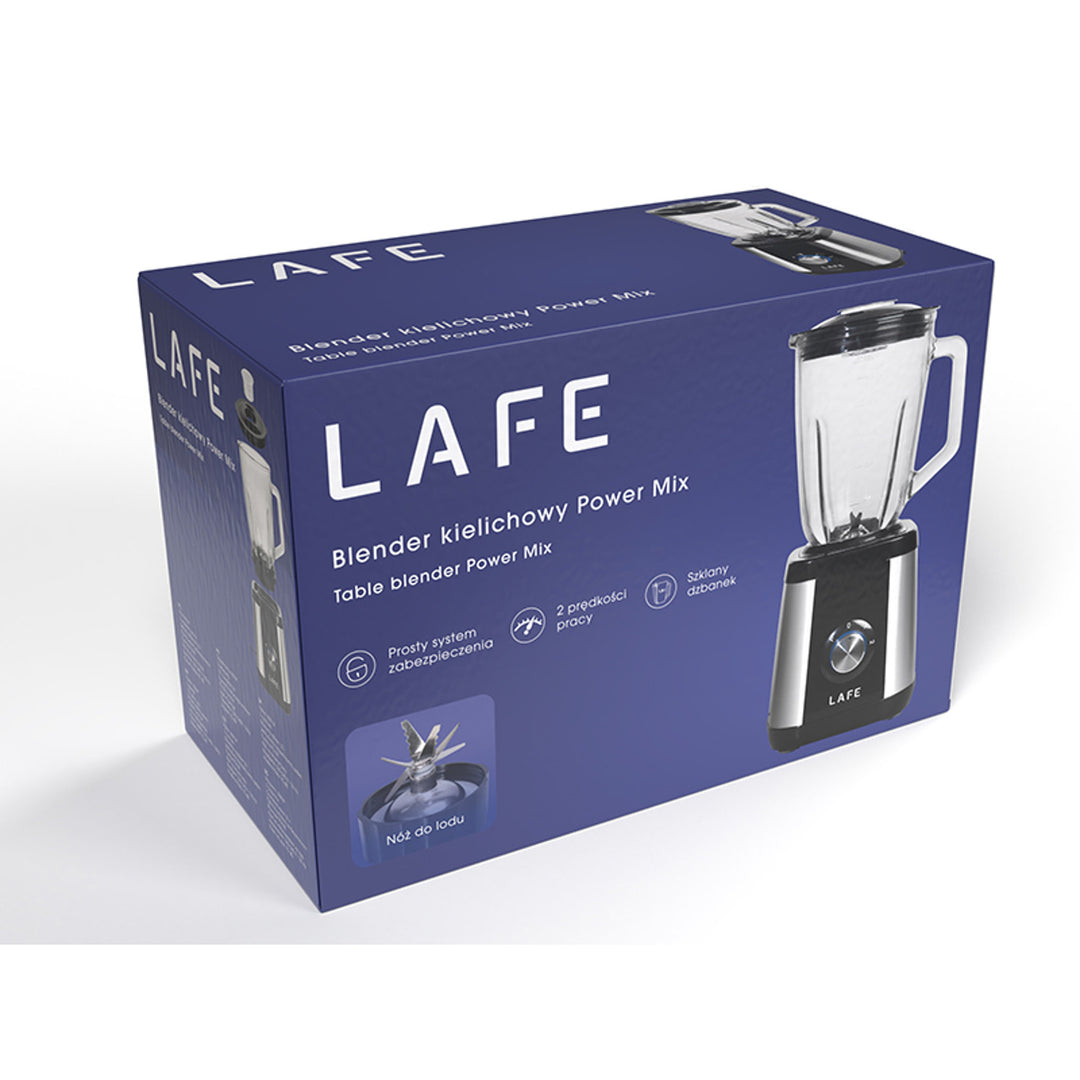 Frullatore a tazza Lafe, in vetro, 2 velocità, 600 W, Power Mix