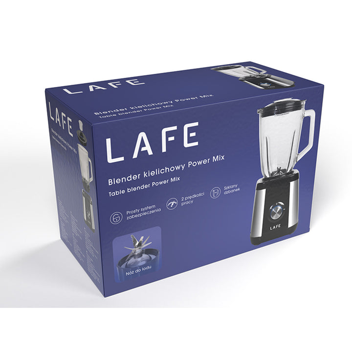 Frullatore a tazza Lafe, in vetro, 2 velocità, 600 W, Power Mix