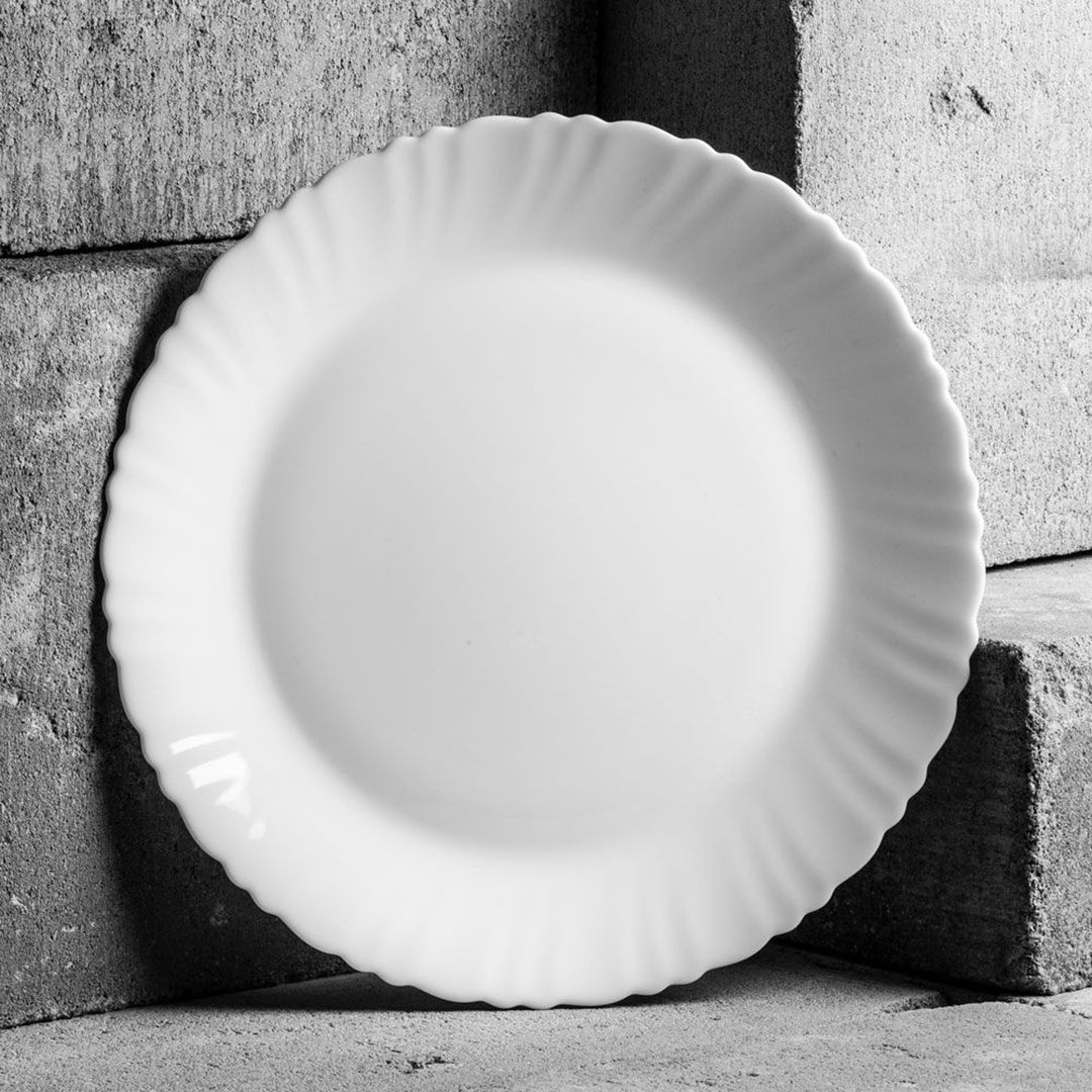 Piatto da portata Luminarc, bianco, rotondo, 25 cm, Feston