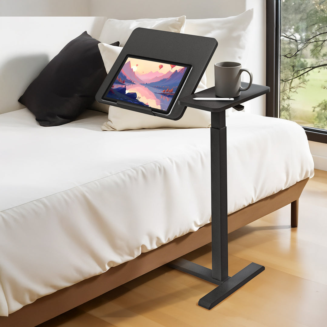 Supporto mobile per scrivania/laptop Maclean, nero, altezza regolabile 76-109 cm, max. 30 kg , MC-120 B