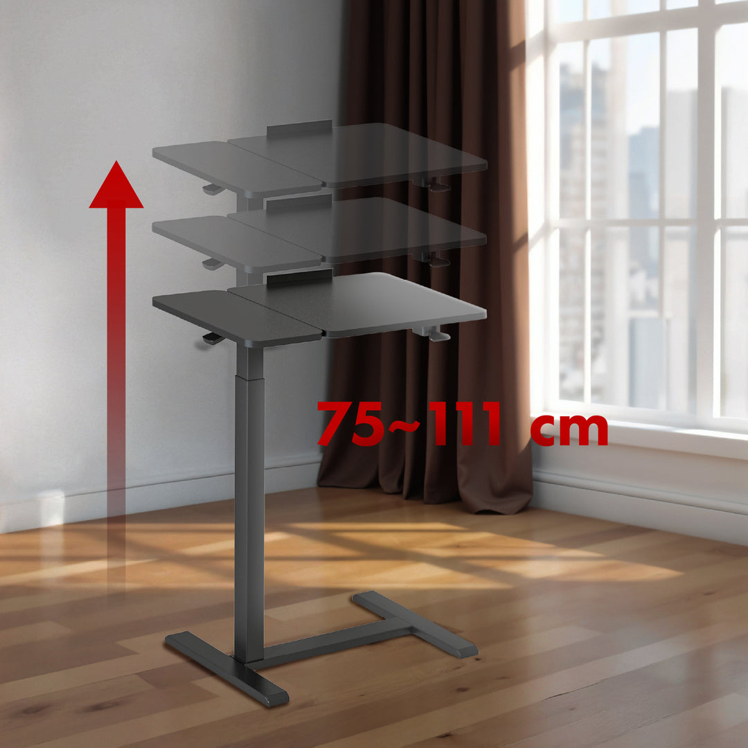 Supporto mobile per scrivania/laptop Maclean, nero, altezza regolabile 76-109 cm, max. 30 kg , MC-120 B