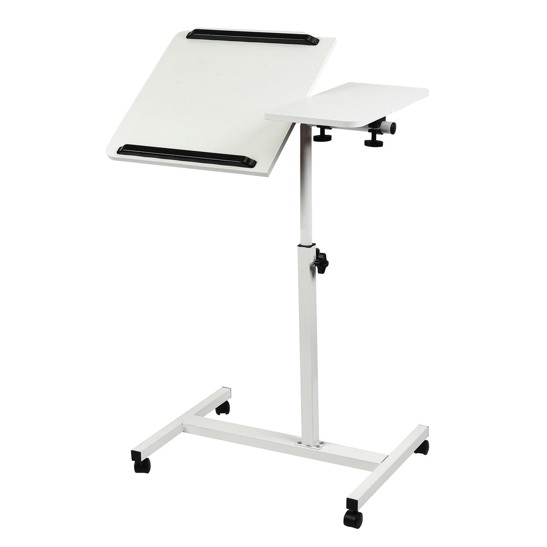 Supporto mobile per scrivania/laptop Maclean, bianco, regolabile in altezza 59-89 cm, max. 30 kg , MC-121 W