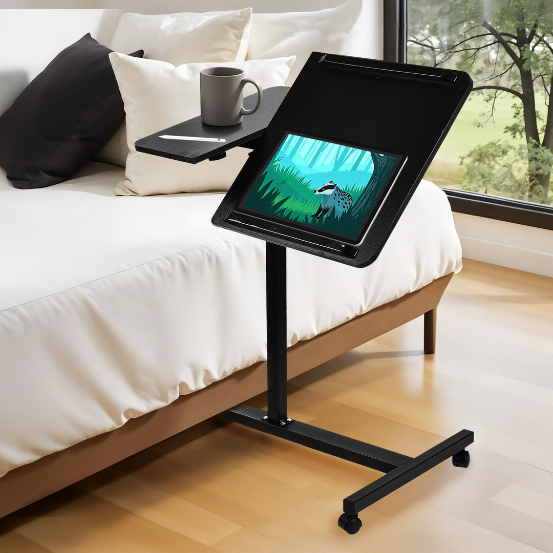 Supporto mobile per scrivania/laptop Maclean, nero, regolabile in altezza 59-89 cm, max. 30 kg , MC-121 B
