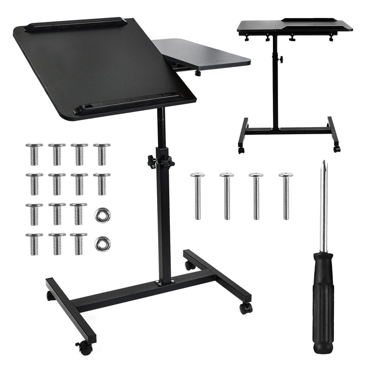 Supporto mobile per scrivania/laptop Maclean, nero, regolabile in altezza 59-89 cm, max. 30 kg , MC-121 B