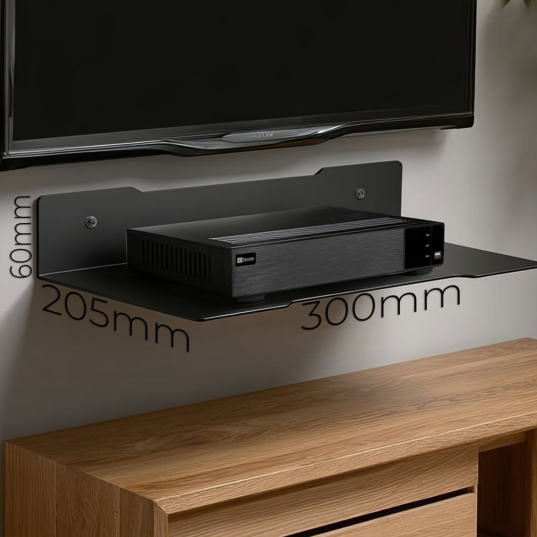 Mensola a parete per decoder Maclean, singola, max. 5 kg, acciaio, MC-122