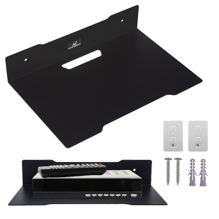 Mensola a parete per decoder Maclean, singola, max. 5 kg, acciaio, MC-122