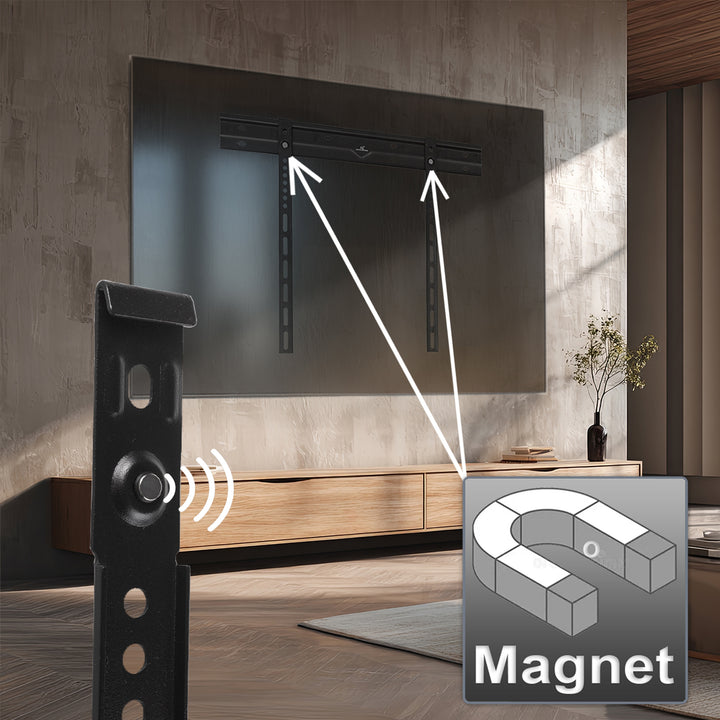 Supporto a parete ultrapiatto Maclean per TV, 40-85", max VESA 600x400, carico fino a 80 kg, MC-123