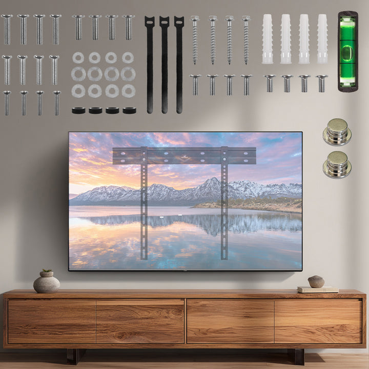 Supporto a parete ultrapiatto Maclean per TV, 40-85", max VESA 600x400, carico fino a 80 kg, MC-123