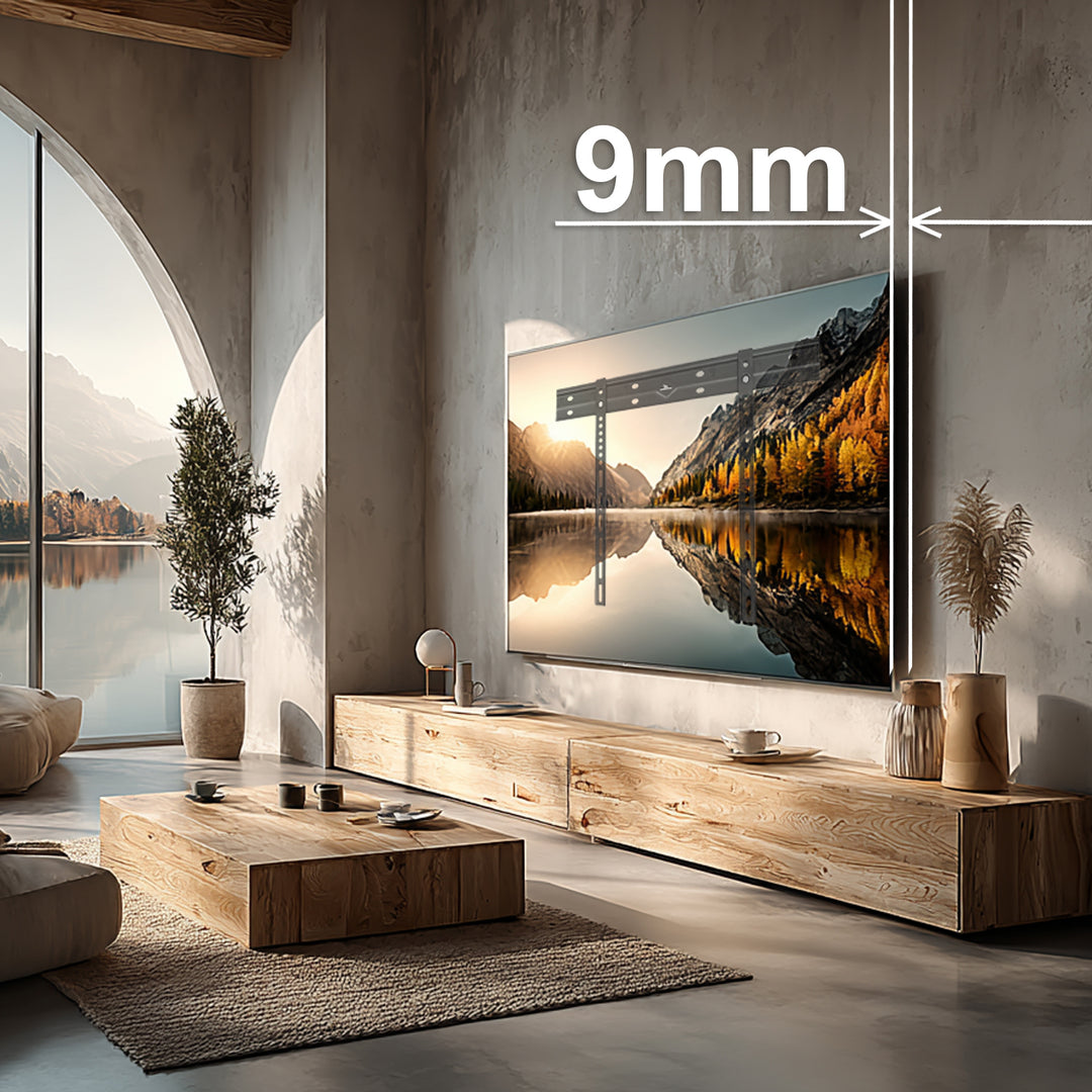 Supporto a parete ultrapiatto Maclean per TV, 40-85", max VESA 600x400, carico fino a 80 kg, MC-123