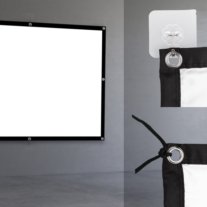 Schermo di proiezione Maclean, 86", 175x131 cm, cornice 4:3 da 25 mm, ganci di tensione, MC-166