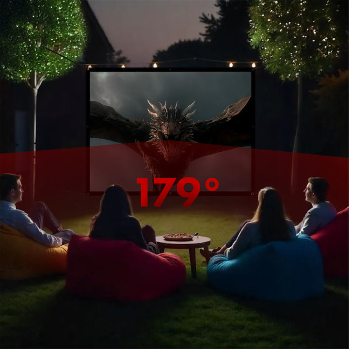Schermo di proiezione Maclean, 86", 175x131 cm, cornice 4:3 da 25 mm, ganci di tensione, MC-166