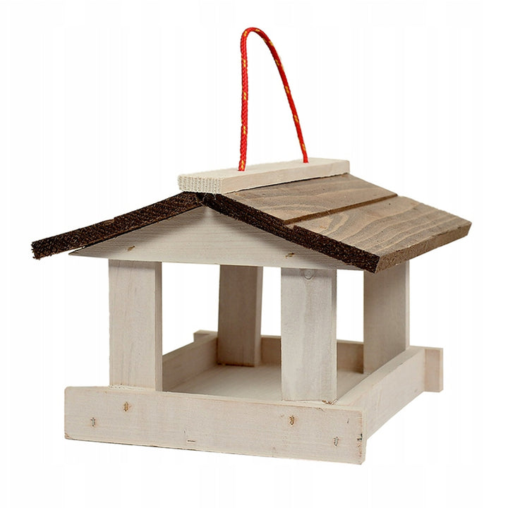 Mangiatoia per uccelli Woodok, in legno, appesa, impregnata