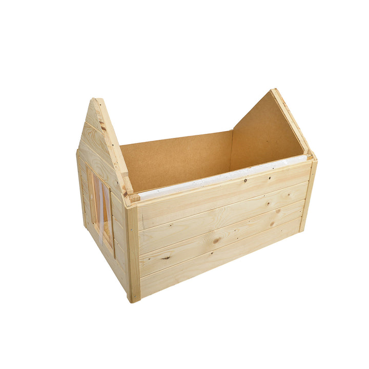 Cuccia per cani Woodok, isolata, in legno, grande XL, da assemblare e verniciare