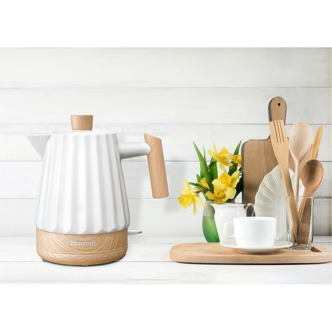 Bollitore elettrico Concept, ceramica, 1500W, 1,5L, bianco, RK0090