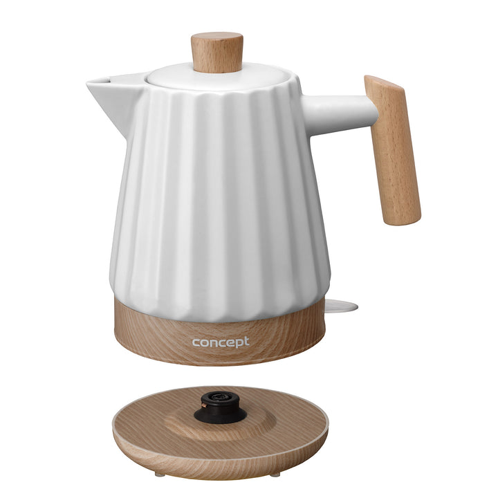 Bollitore elettrico Concept, ceramica, 1500W, 1,5L, bianco, RK0090