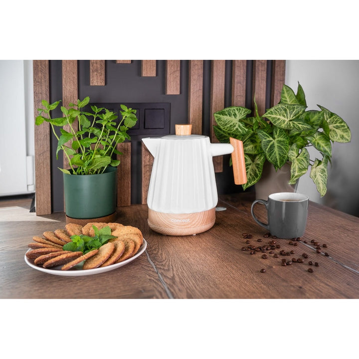 Bollitore elettrico Concept, ceramica, 1500W, 1,5L, bianco, RK0090