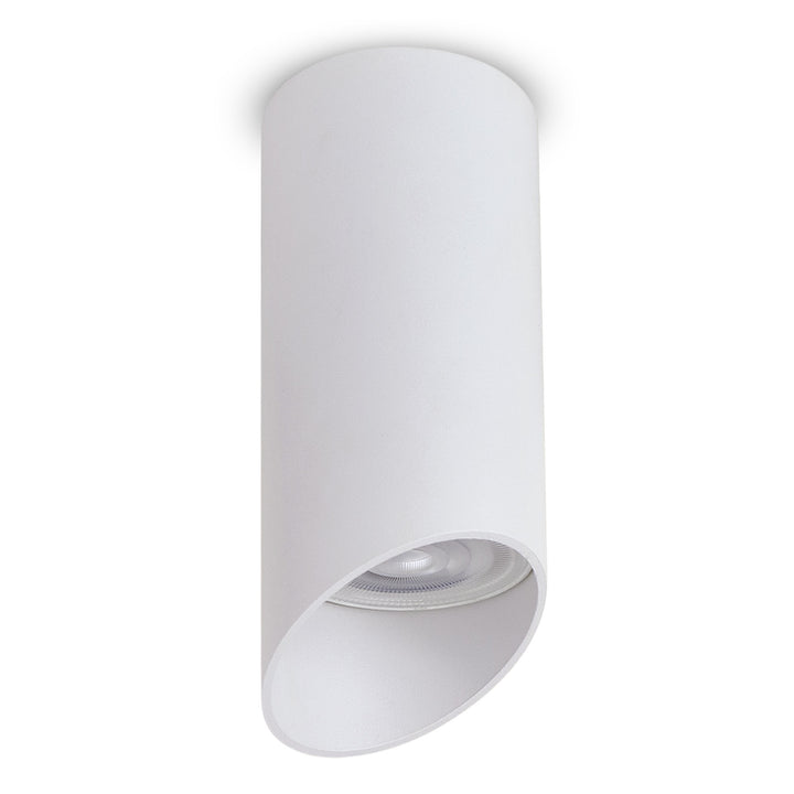 Apparecchio/tubo Maclean, spot, rotondo, alluminio, GU10, 55x130mm, bianco, MCE360 W+LED lampadina GU10 7W Maclean Energy MCE437 WW bianco caldo 3000K, 220-240V~, 50/60Hz, 490 lumen