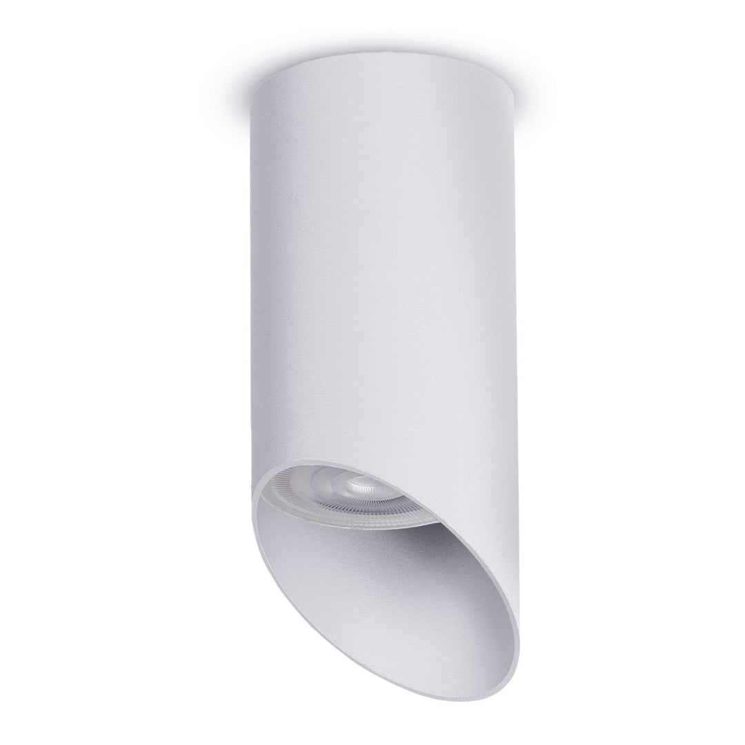 Apparecchio/tubo Maclean per montaggio a superficie, spot, rotondo, alluminio, GU10, 55x130mm, bianco, MCE360 W+Lampada a LED GU10 7W Maclean Energy MCE437 NW bianco neutro 4000K, 220-240V~, 50/60Hz, 490 lumen
