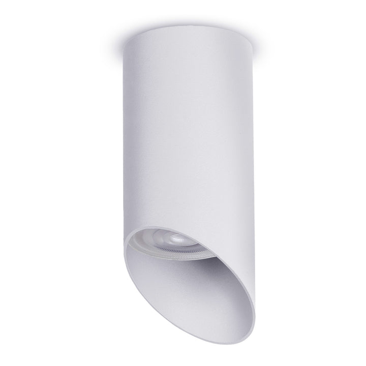 Apparecchio/tubo Maclean per montaggio a superficie, spot, rotondo, alluminio, GU10, 55x130mm, bianco, MCE360 W+Lampada a LED GU10 7W Maclean Energy MCE437 NW bianco neutro 4000K, 220-240V~, 50/60Hz, 490 lumen