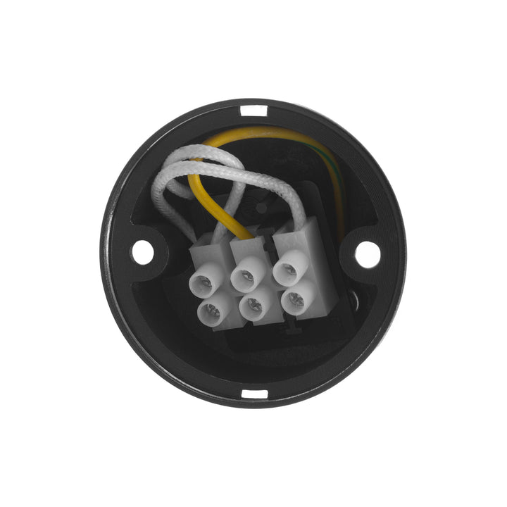 Tubo spot in alluminio per montaggio a plafone nero 7W