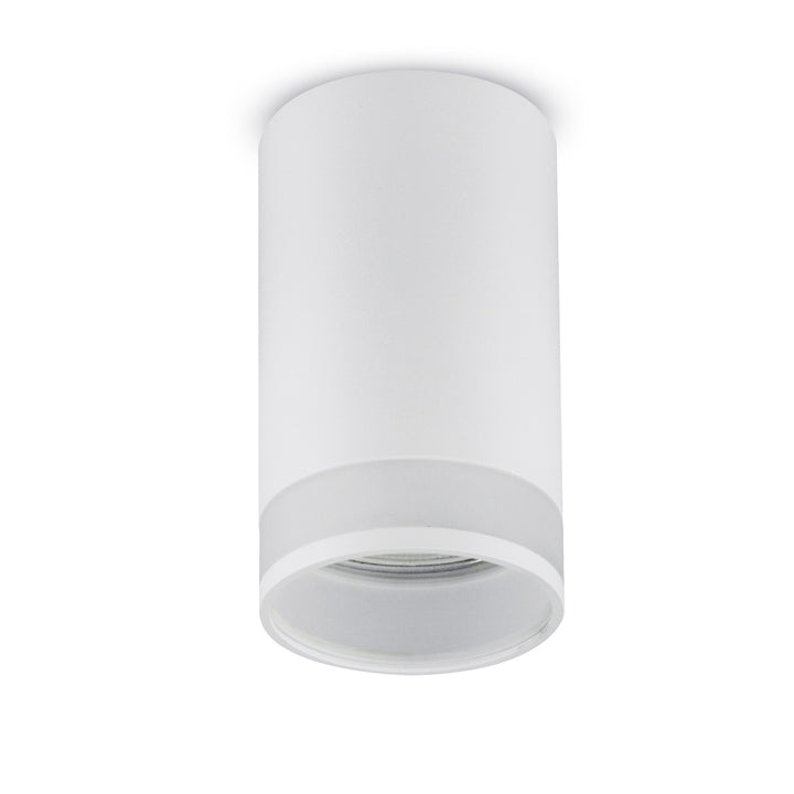 Maclean apparecchio/tubo per montaggio a superficie, spot, rotondo, alluminio, GU10, 55x130mm, bianco, MCE361 W+LED lampadina GU10 7W Maclean Energy MCE437 WW bianco caldo 3000K, 220-240V~, 50/60Hz, 490 lumen
