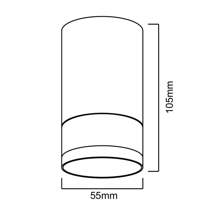 3x tubo spot in alluminio a plafone bianco 7W